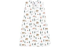 Hudson Baby Unisex Baby Cotton Sleeveless Wearable Sleeping Bag, Sack, Blanket, Sweet Woodland, 0-6 Months