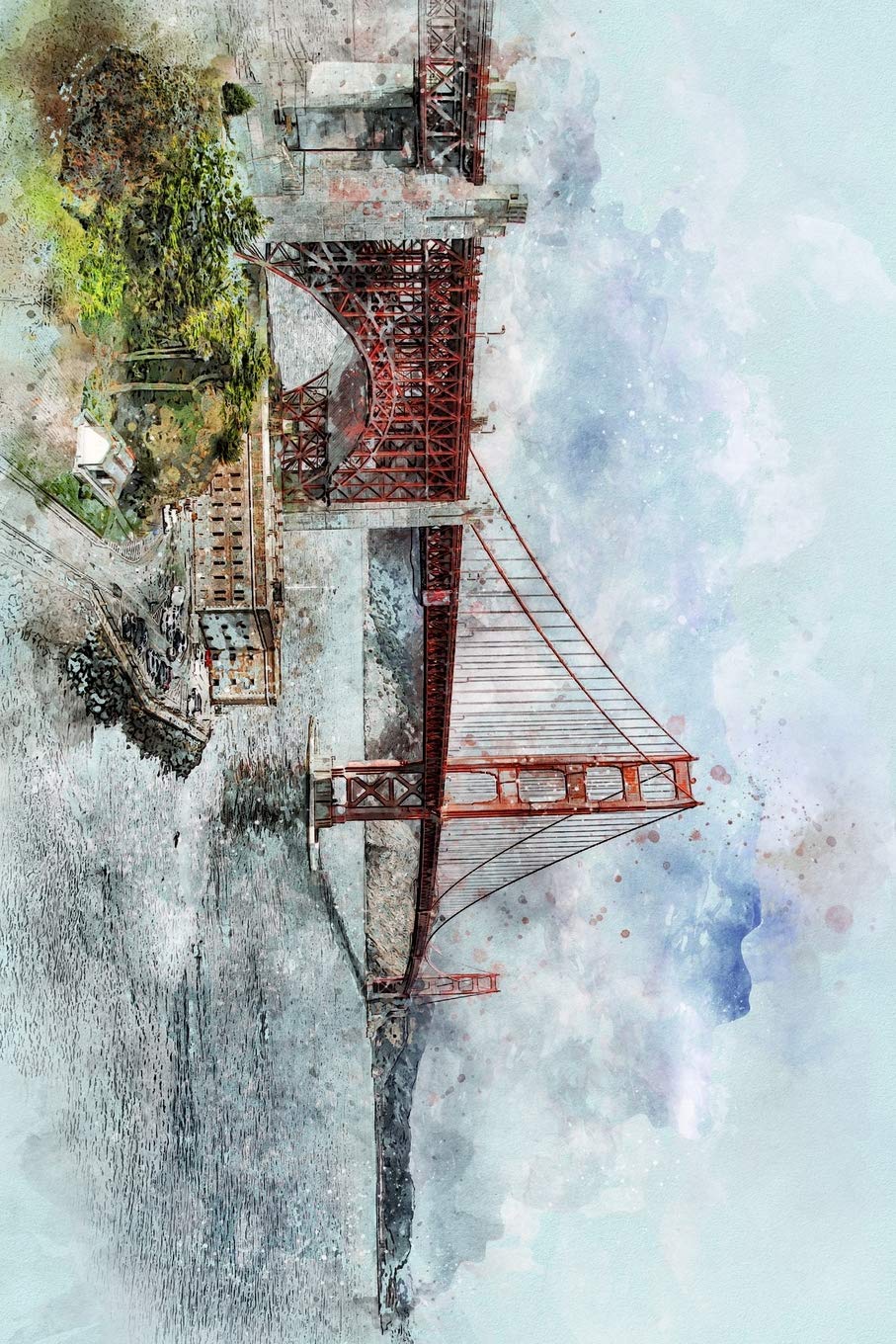 Cool Watercolor Painting Of The Golden Gate Bridge In San Francisco California Journal Take Notes Write Down Memories In This 150 Page Lined Journal Paper Pen2 Amazon Com Books