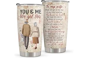 Macorner Gifts for Wife - Wife Gifts - Romatic Valentines day gifts for Her - Valentines day gifts for wife - Stainless Steel Tumbler 20oz I Love You Wife Gifts
