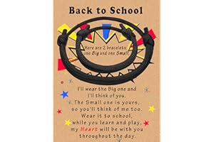 SmileBelle Kindergarten Bracelet Mommy and Me, First Day of School Bracelet for Son Daughter as Back to School Gifts from Mom Dad, 1st Day Kindergarten Jewelry Matching Girl First Day of School Outfit