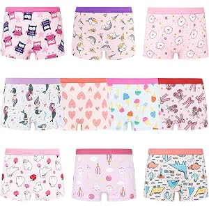 MOEMOE BABY Kids Boxer Briefs 10 Pack, Soft Cotton Underwear 2T-7T | Breathable, Stretch Waistband, Everyday Comfort