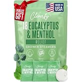 Cleverfy Eucalyptus Shower Steamers, Aromatherapy Gifts for Men, 18 Tablets | Birthday, Self-Care, Calming Spa &amp; Relaxation Gifts | for Women, Mom, Best Friend, Sister, Her, Girlfriend, Grandma, Wife