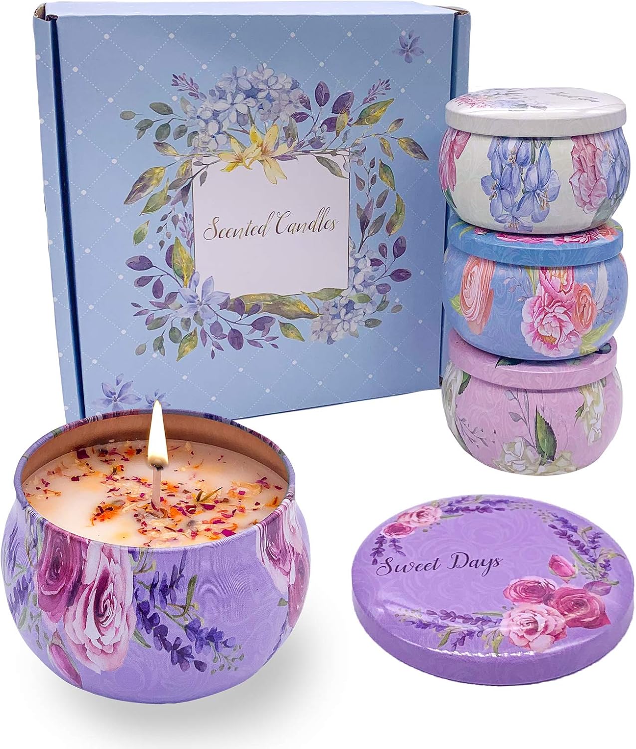 Orentas, Scented Candles Gift Set, Pure Natural Soybean for