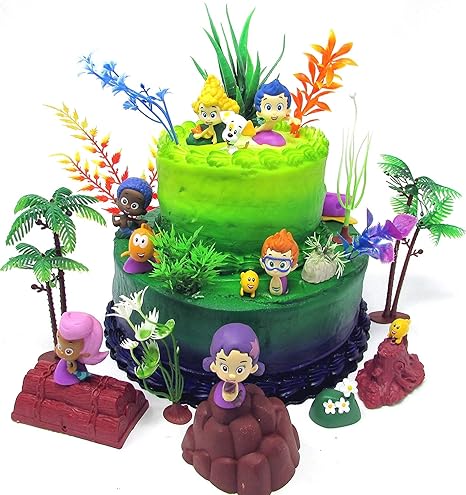 Amazon Com Bubble Guppies Birthday Cake Topper Set Featuring