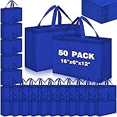 Windyun Reusable Grocery Bags Large Non Woven Shopping Bags with Handles Foldable Portable Tote, 16x6x12 Inch