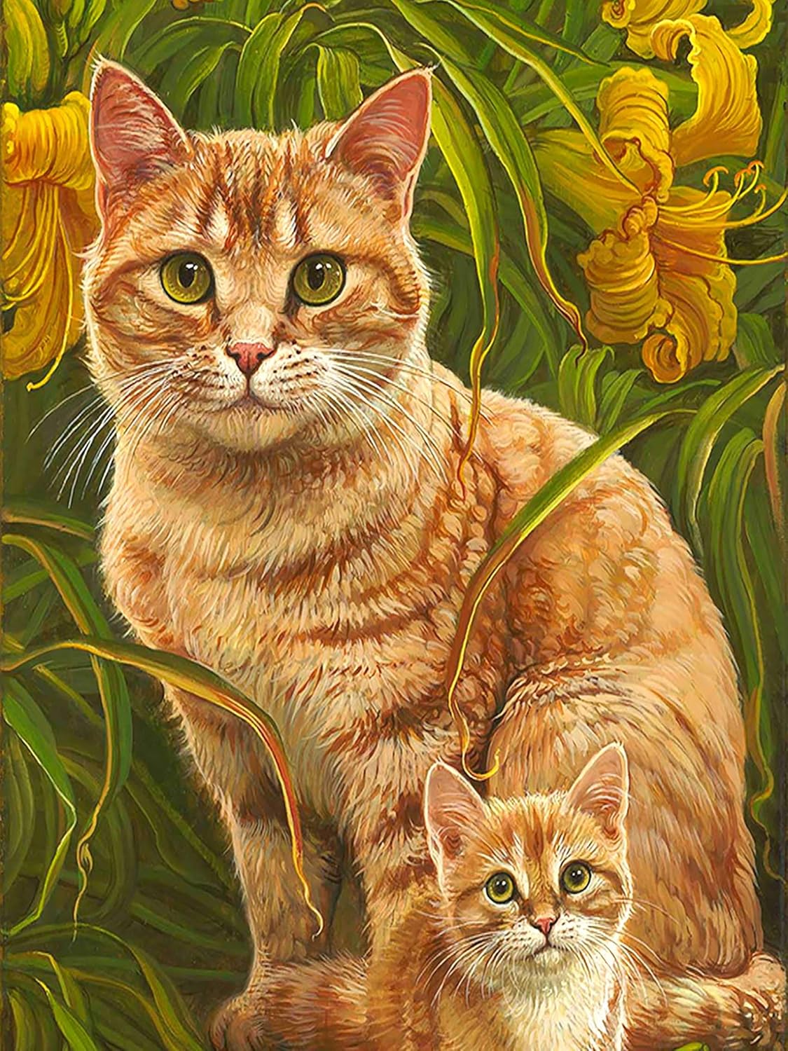 Rovepic 5D Diamond Painting Kits Animal Cat Round Full