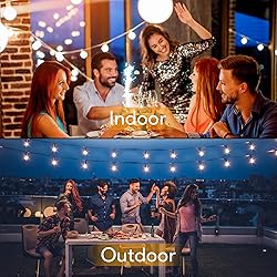 LED Outdoor String Lights 100FT Patio Light with 52