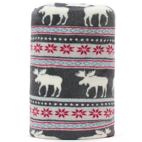 Buy Cosmoz Christmas Elk Sunflower Pattern Grey Background Soft