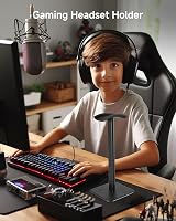 DGPLUS Headphone Stand Black Universal Headset Holder for Gaming PC PS4 Xbox view 4