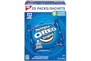 OREO Chocolate Sandwich Cookies, 20 Original Snack Packs (individually wrapped), 40 Cookies, School Snacks, Lunch Snacks, Bir