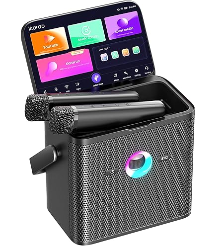 Amazon.com: Party2Go Bluetooth Karaoke Microphone and Disco Ball Set (Black) : Musical Instruments