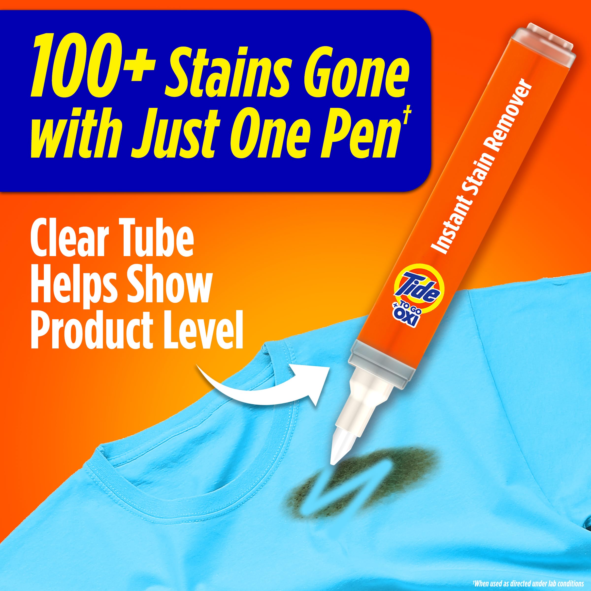 Tide Stain Remover for Clothes, To Go Pen, Instant Spot Remover for Clothes, Travel & Pocket Size, 1 Count