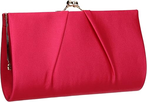 fuschia pink clutch bag