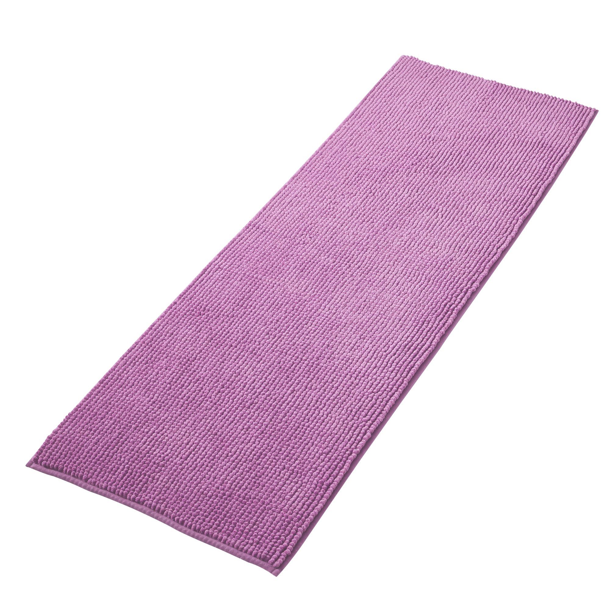 Decomira Non-Slip Chenille Bath Mat | Super absorbent and machine washable Bathroom Mat | For bathroom, shower, bathtub or as toilet mat | Purple - 50x150 cm