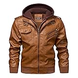 WULFUL Men's Leather Jackets, Faux Leather Jacket