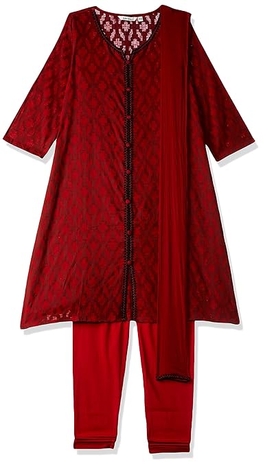 Girls' A-Line Regular Fit Salwar Suit Set (400017787527)