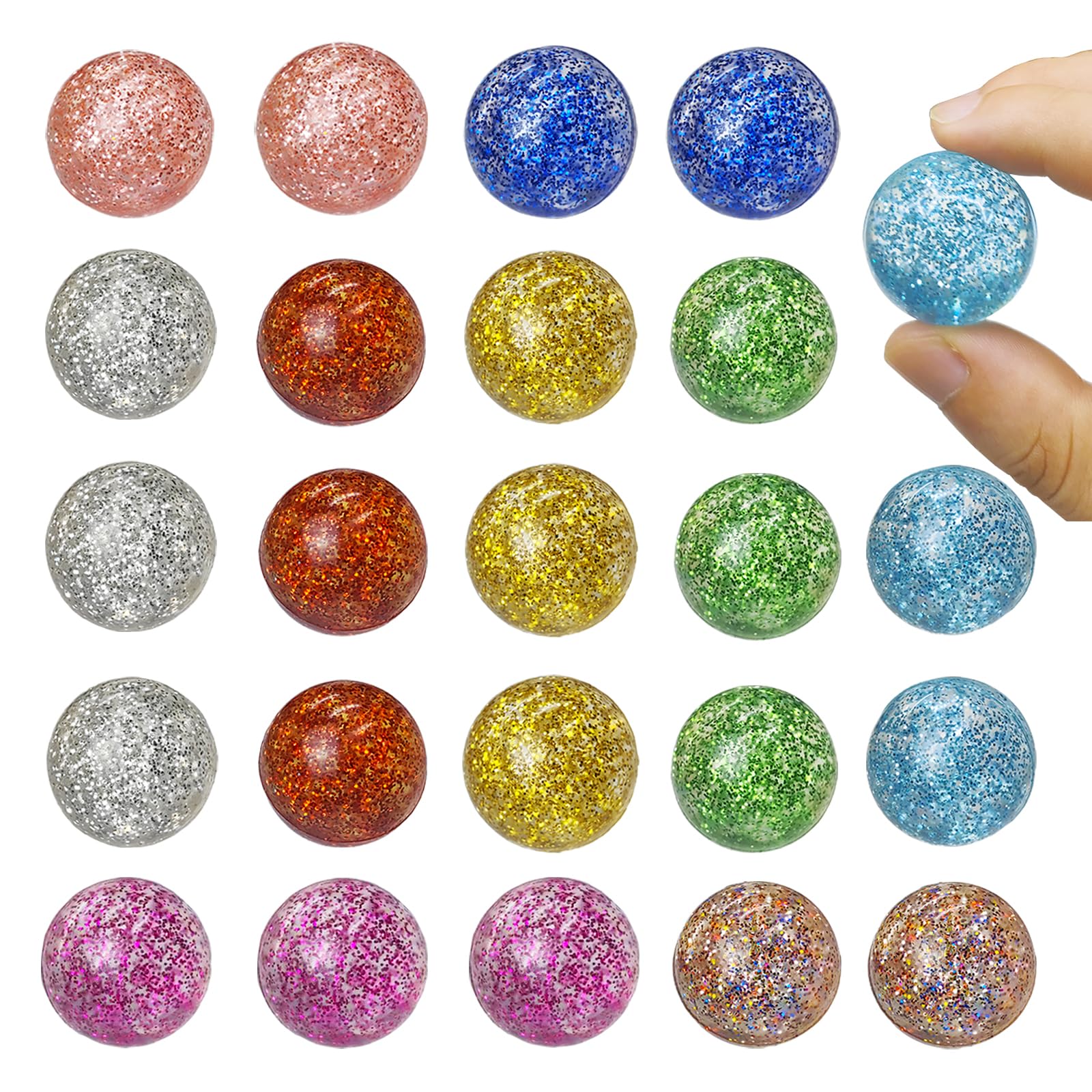 EDERUMI 24Pcs Bouncy Balls for Kids,32mm Small Bouncing Balls Bulk,Treasure Box Toys for Classroom,Goodie Bags Stuffers,Birthday Party Favors for Kids 3-5 4-8 8-12
