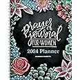 Prayer Journal for Women 12-Month 2024 Monthly/Weekly Planner Calendar
