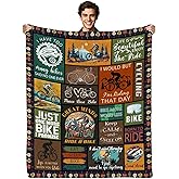 Fiwbnasz Bicycle Enthusiast Gift, Gifts for A Bicycle Enthusiast, Gifts for Cyclists Men, Bike Lover Gift for Men, Mountain Bike Accessories for Teens, Bike Riders Blanket 50" x 60"