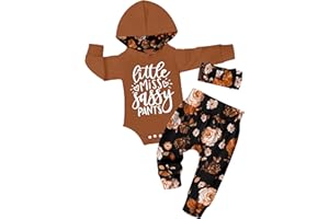 KANGKANG Newborn Baby Girl Long Sleeve Hoodie Pullover Sweatshirt Pants Set Infant Fall Winter Outfits