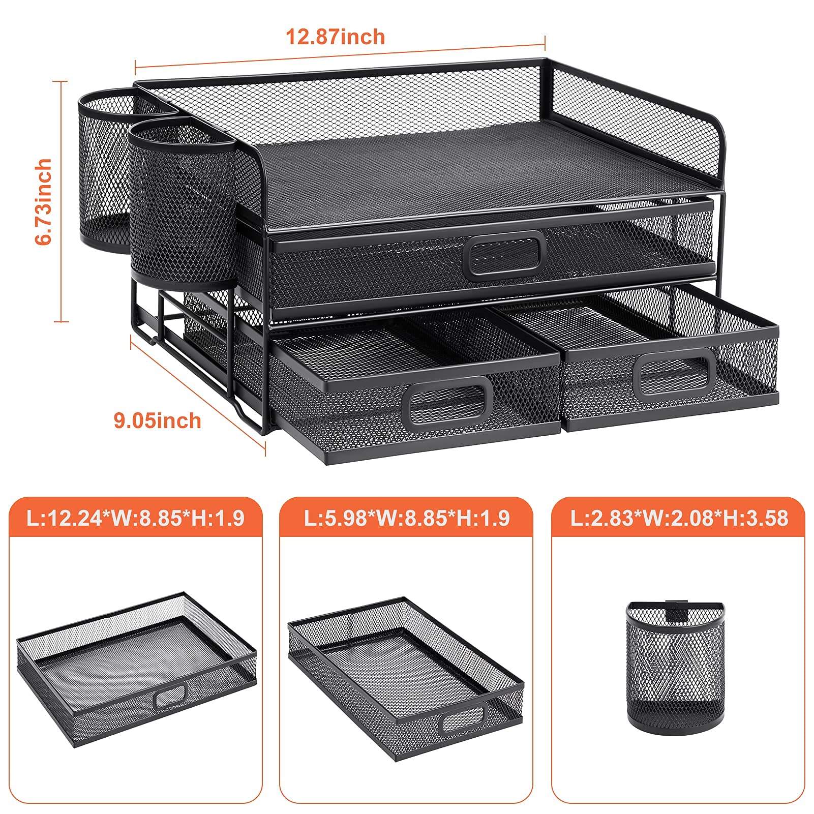 Desk Mat Marbrasse With File Holder And Drawer Desk Organizer