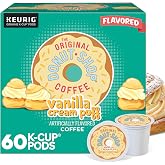 The Original Donut Shop Vanilla Cream Puff Coffee, Keurig Single Serve K-Cup Pods, Medium Roast Coffee, 60 Count, (6 Packs of 10)