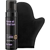 b.tan Violet Self Tanner Kit | Fall In Love at First Tan Bundle - Dark Tanning Mousse w Mitt Applicator, 1 Hour Express Foam, Best Bronzing Glow, No Orange Tones or Fake Tan Smell, Vegan, 6.7 Fl Oz