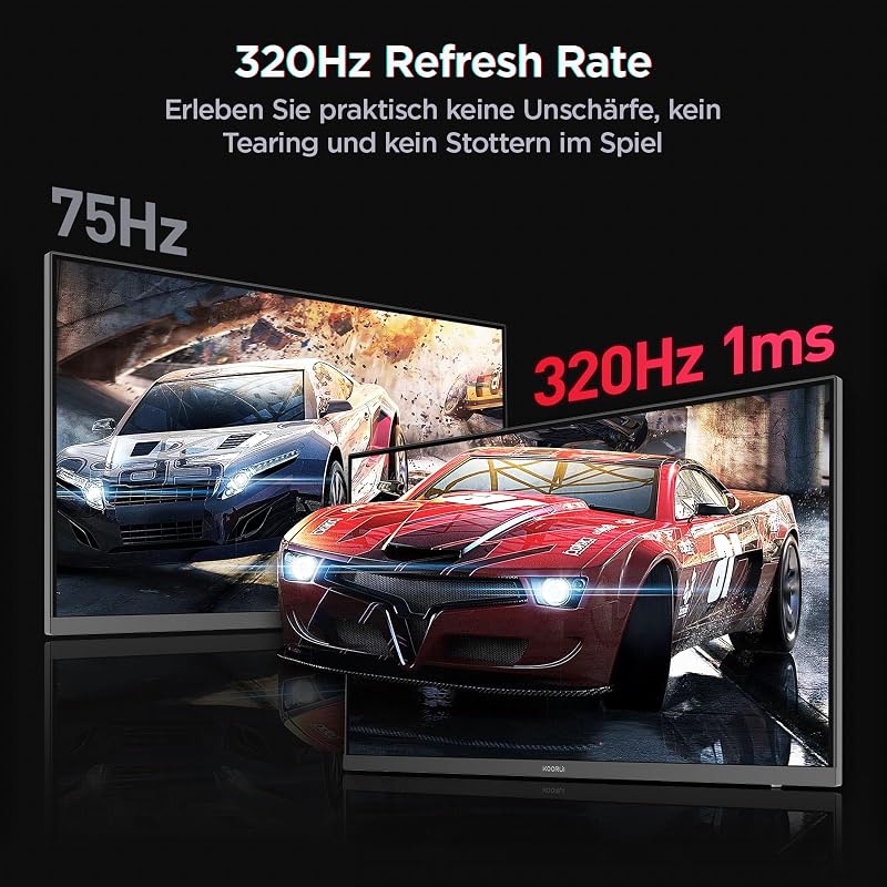 Gaming Monitor 27 Zoll Fast IPS QHD HDR400 320Hz PC Bildschirm