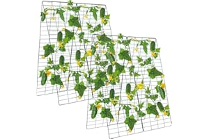 KYRIEVAL 48" H x 34" L Cucumber Trellis for Garden A Frame, Garden Trellis for Climbing Plants Outdoor for Raised Bed(2 Packs)