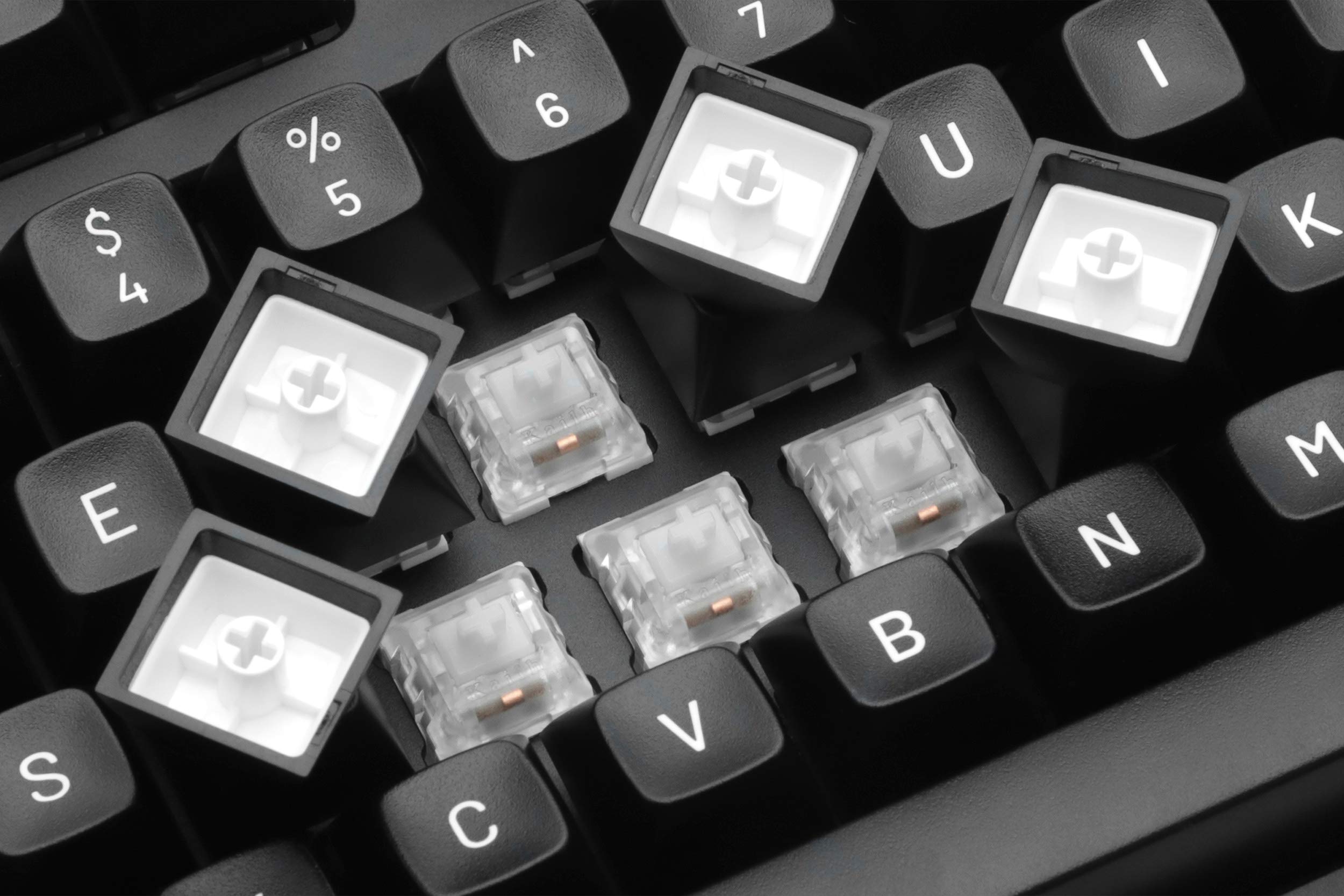DROP MT3 White-on-Black Keycap Set, ABS Hi-Profile Keycaps, Doubleshot Legends, MX Style Covers Fullsize, Tenkeyless, Winkeyless, 60%, 65%, and 75% (Base Kit)