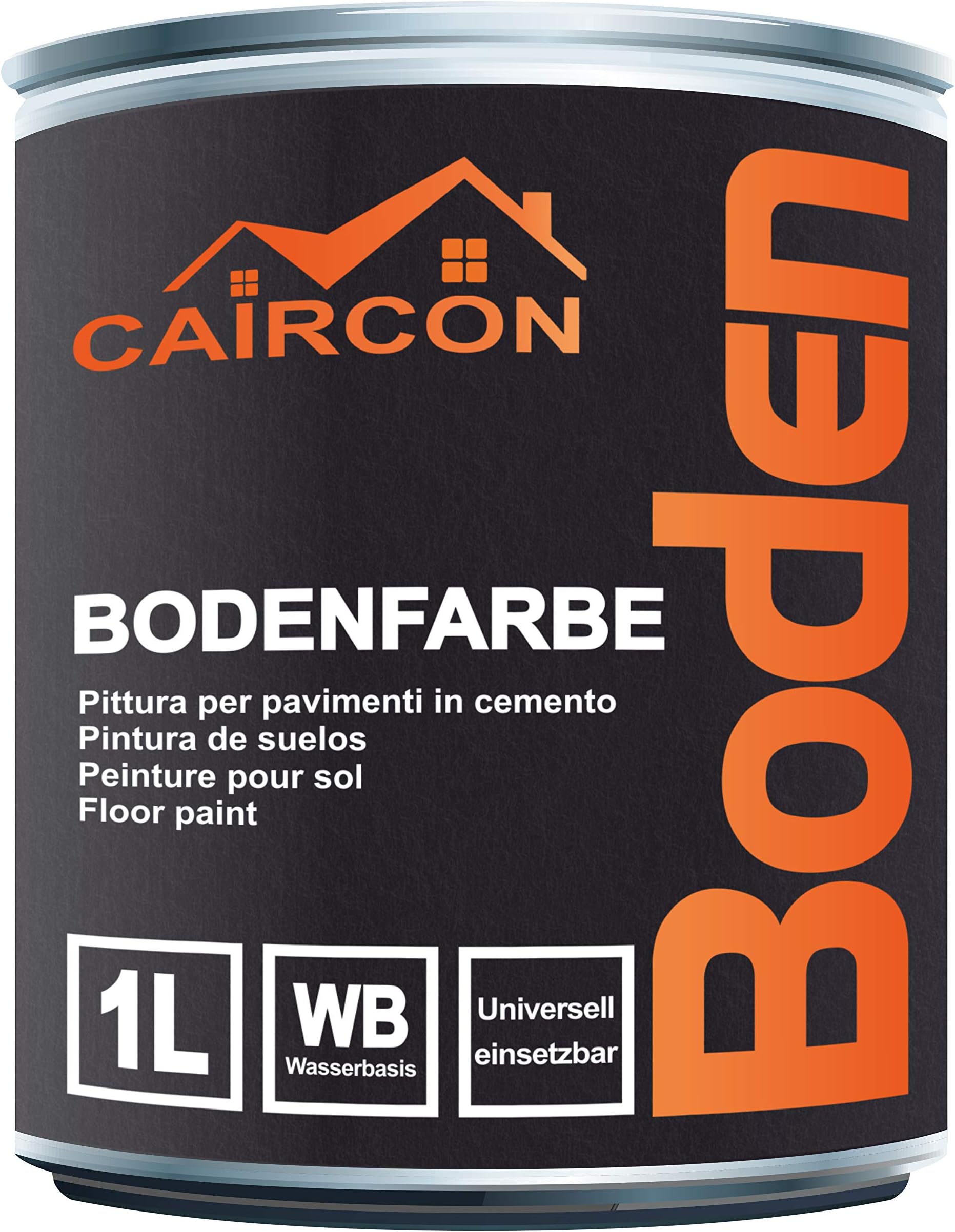 Concrete floor paint/floor coating for garage, basement, garage floor, balcony, concrete base coat for indoor and outdoor use, colour: terracotta