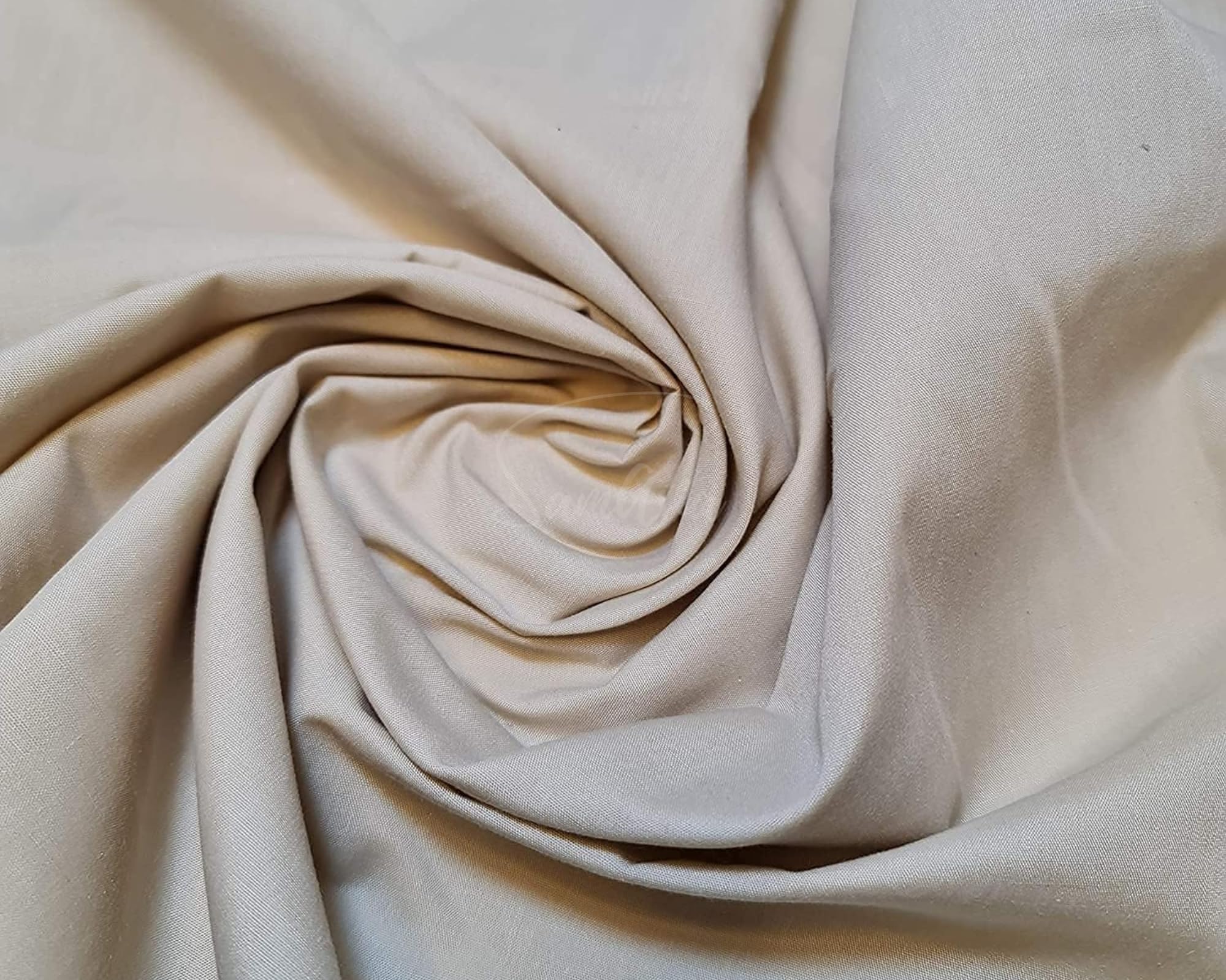 Plain Beige Polycotton Fabric for Dressmaking, Art & Craft, Sewing, Quilting | 45'' - 115 cm Wide| Precut Length 1m