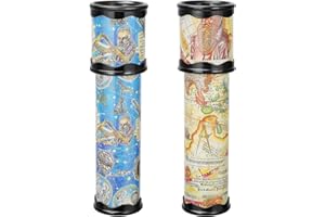 TOYANDONA Kaleidoscope for Kids Classic Kaleidoscope Toys Retro Rotating Early Educational Toys for Kids Children (2pcs, Rand
