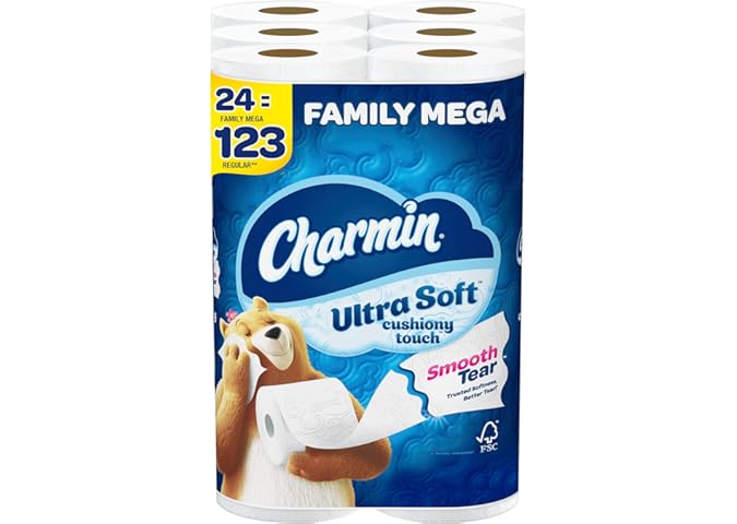 Charmin Ultra Soft Cushiony Touch Toilet Paper,...