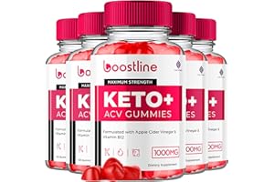 FUZE NATURALS (5 Pack) Boostline Keto ACV Gummies Advanced Formula, Boostline Keto+ ACV Gummies Apple Cider Vinegar 1000MG Vitamin Supplement, Boost Line Keto+ACV Gummies Folate Vitamin B12 Beet Root (300 Gummies)