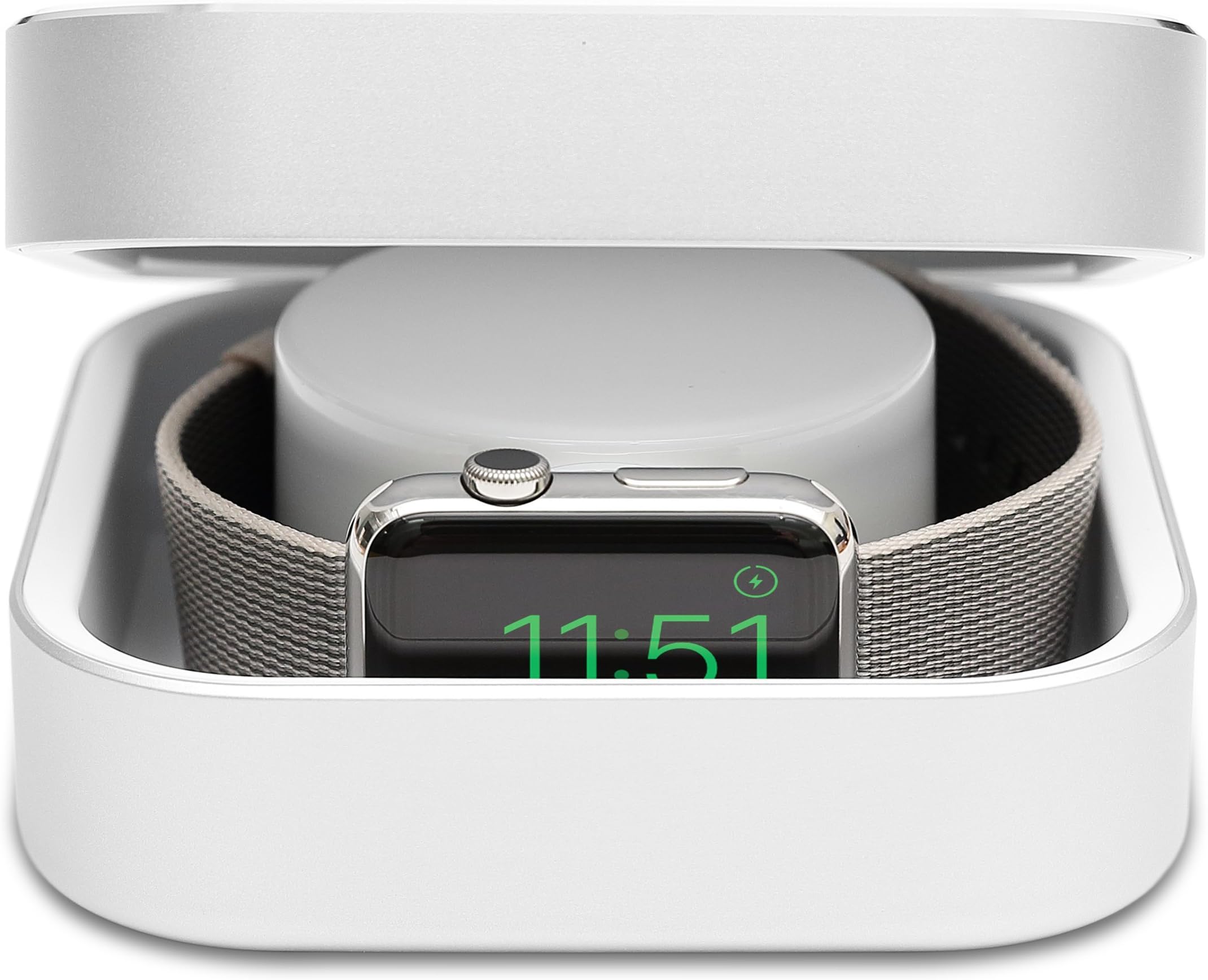 Amber - A Watchcase Power Bank for Apple Watch - Silver