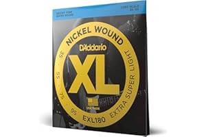 D'Addario EXL180 Nickel Wound Bass Guitar Strings - Extra Super Light 35-95, Long Scale