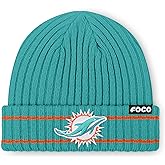 FOCO NFL Mens NFL Team Logo Ribbed Beanie Hat