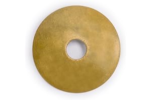 Hardware Philosophy Convex Round Brass Backplate Washers Hardware 1.2 Inches - Set of 10 - Architectural, Interior Design, Doors, Furniture Cabinet Customization Hardware