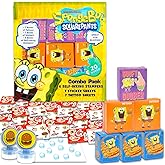 Spongebob Party Favors for 20 Guests Bundle ~ 20 Pieces Spongebob Favor Boxes with Stickers, Tattoos and Stampers for Kids Birthday Party | Spongebob Party Supplies and Decorations Combo Pack