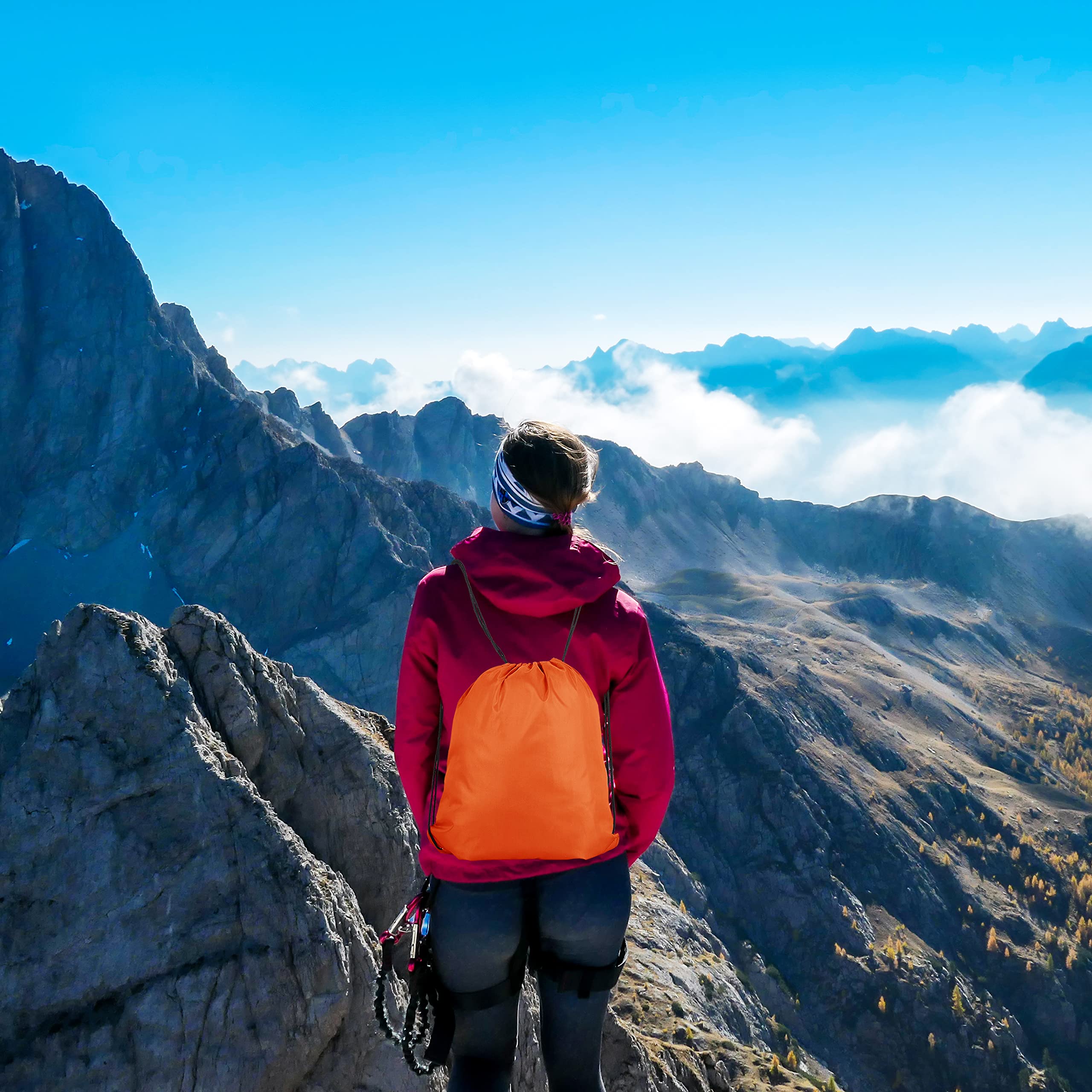 Topspeeder 600Pcs Drawstring Backpack Bags String Backpack Sports Sack Pack Bulk Cinch Tote Gym Bag For Women Men Outdoor Traveling Sports Backpack(20 Colors)