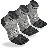 Merino Protect Merino Wool Toe Socks Men Women Coolmax Ankle Socks Five Finger Athletic Socks 3 Pairs For Running Hiking