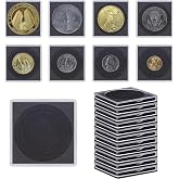 20 Pcs Clear Coin Collection Holders with Sponges 43mm Coin Capsules Morgan Silver Dollar Coin Snap Holder Protectors for Collectors (8 Adjustable Diameters: 19/21.5/24.5/27/31/33/38/40mm) (20)