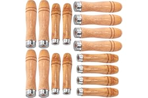 SmallCat 20pcs Wooden File Handles, 10pcs Medium (0.8x3.7 inch) & 10pcs Large (0.9x4.2 inch) for Metal File, Wood File, Screwdriver