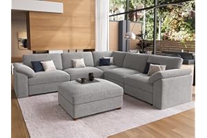 EASE MOOSE Modular Sectional Couch,Chenille Large L Shape Sectional Sofa Modern Luxury Deep seat Modular Sofa Removable and Washable