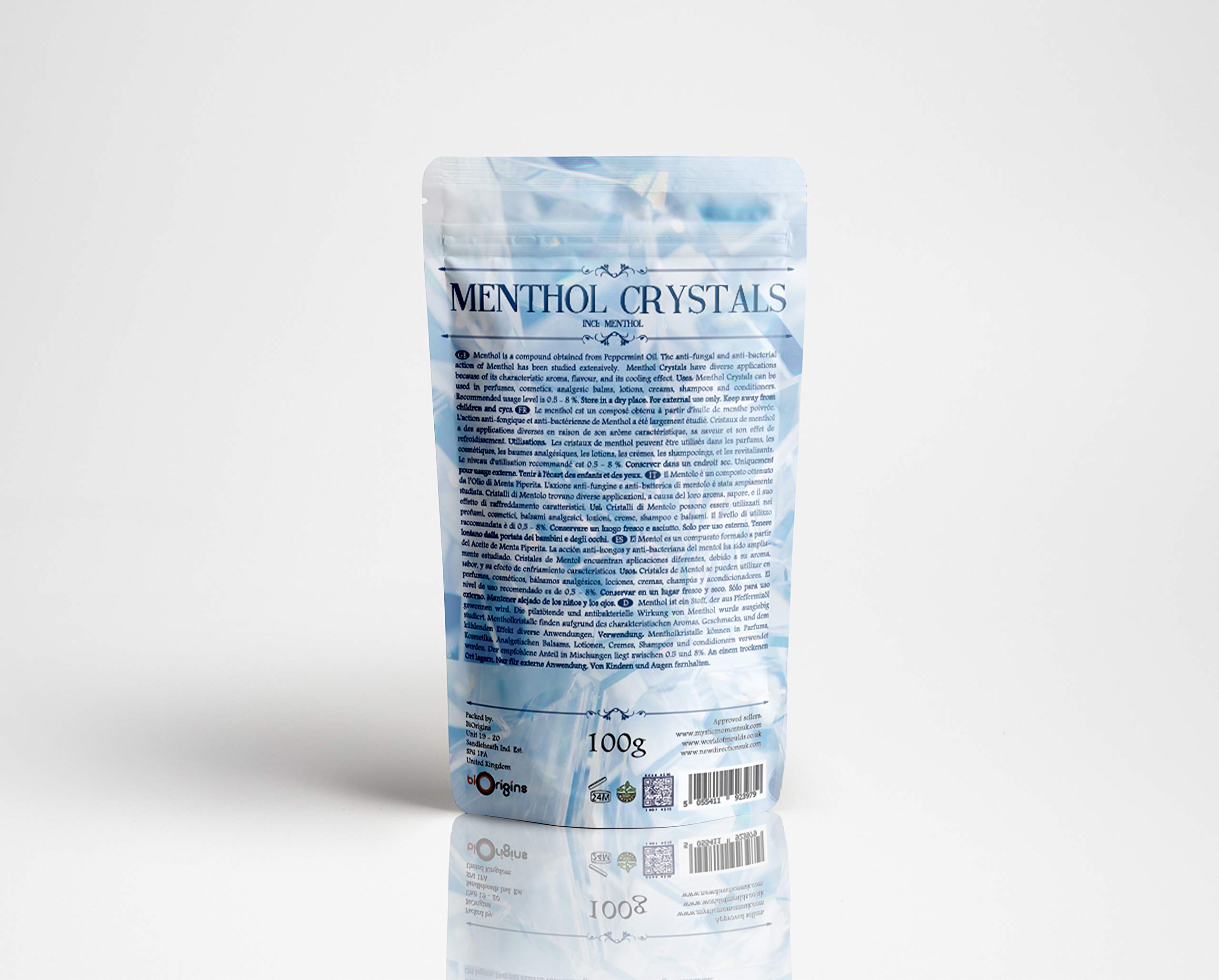 Mystic Moments | Menthol Crystals 100g Pure & Natural Vegan GMO Free
