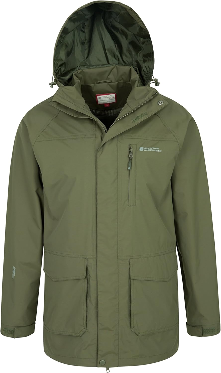 Mountain Warehouse Glacier II Long Mens Waterproof Jacket, IsoDry, Breathable & Quick Dry Rain Coat, Taped Seams - Image 5