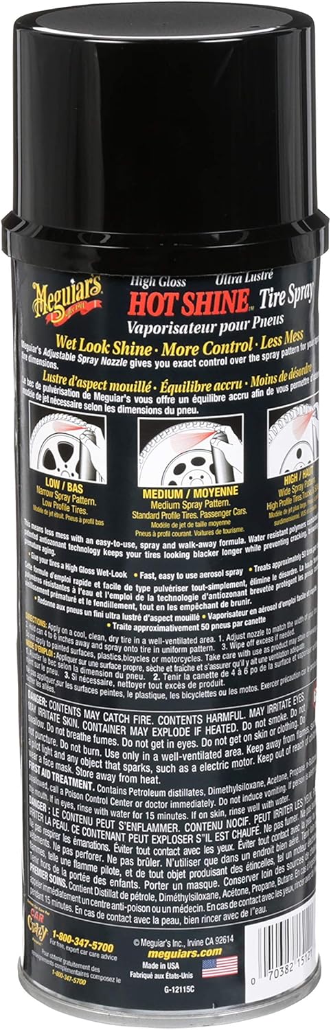 MEGUIAR'S G-13815 Hot Shine High Gloss Tire Coating - 15 oz.: Automotive
