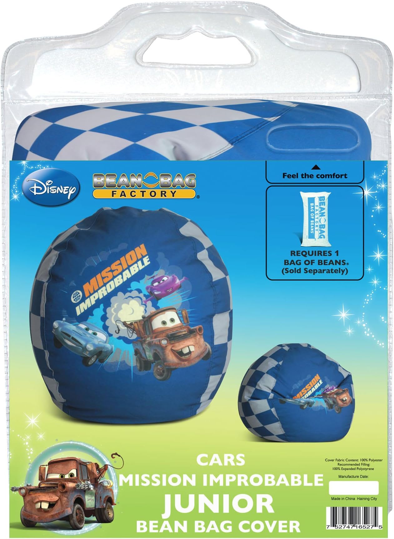 Disney Cars Mission Improbable Junior Bean Bag Chair Cover