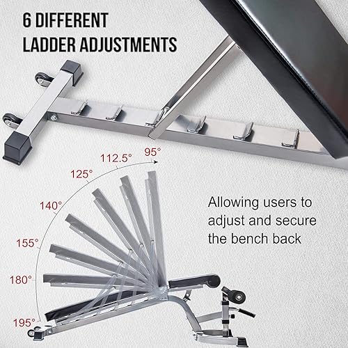 Merax Deluxe Foldable Utility Weight Bench Adjutable Sit Up AB